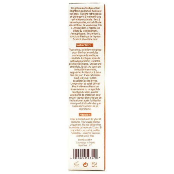 Zeenat Carrot Multiplex Skin Brightening Gel Cream 30G Cheap