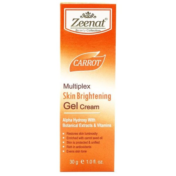 Zeenat Carrot Multiplex Skin Brightening Gel Cream 30G Cheap