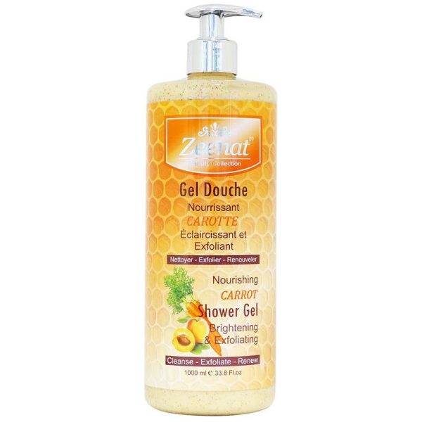 Zeenat Carrot Shower Gel Brightening & Exfoliating 1000ml Supply