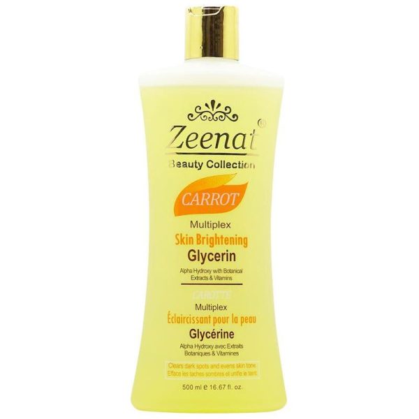 Zeenat Carrot Multiplex Skin Lightening Glycerin 500ml on Sale